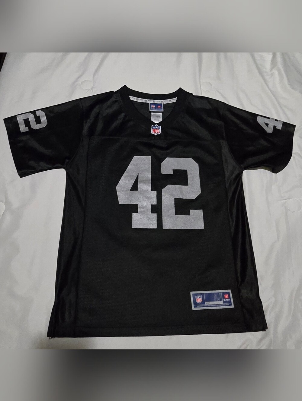NFL Black Jersey with Silver #42 - Men
